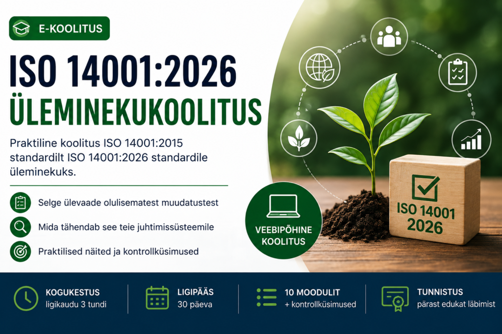 ISO 14001:2026 üleminekukoolitus